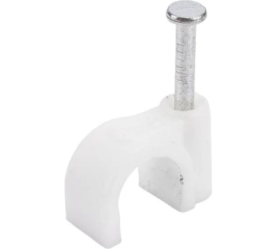 Изображение товара Скоба пластиковая круглая Volsten V02-6W-1-08-050 8 мм 50 шт. 9544