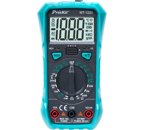 Изображение товара Мультиметр цифровой портативный Pro'sKit MT-1220 С00040351