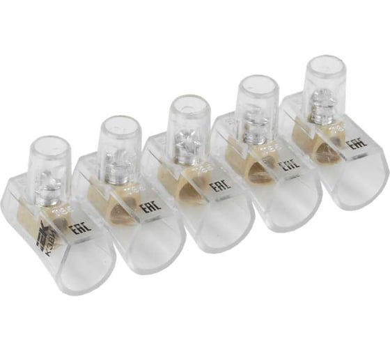 Изображение товара Зажим винтовой концевой изолированный IEK КЗВИ 4мм2, 5x1, 20шт UZVK-04-5