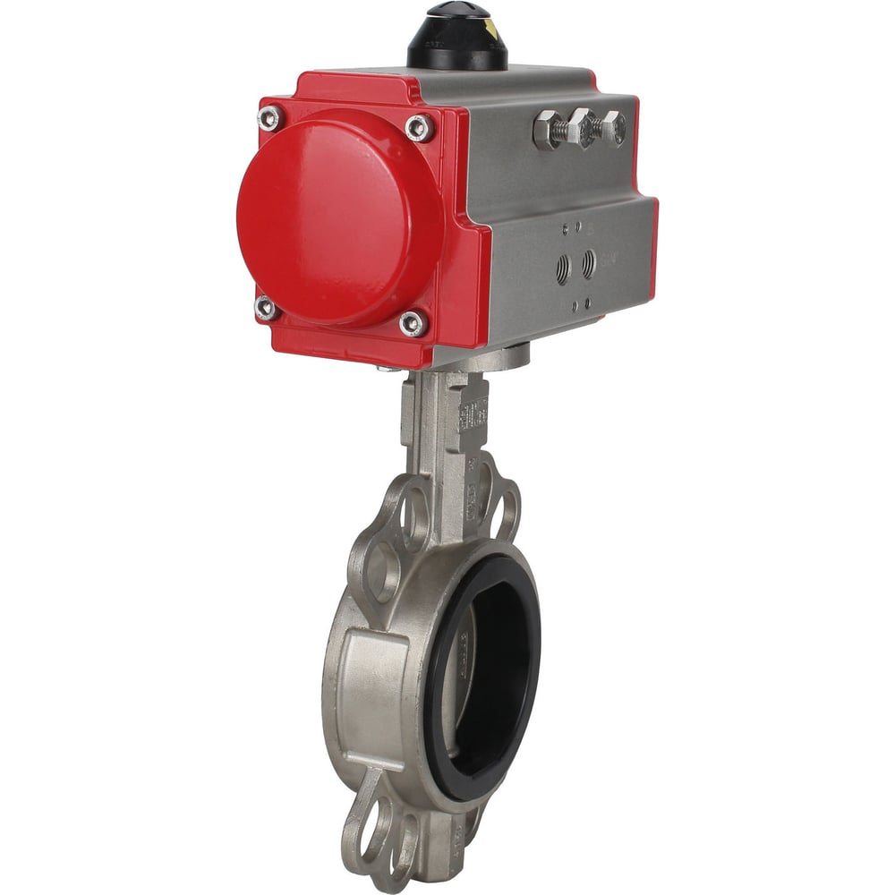 Изображение товара Затвор DN.ru 316L-316L-EPDM Ду200 Ру16 с пневмоприводом