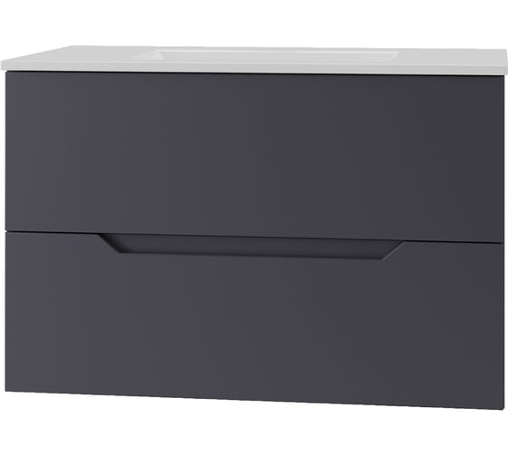 Изображение товара Тумба с раковиной подвесная ORANGE Line графит матовый Li-70Tug+Ra