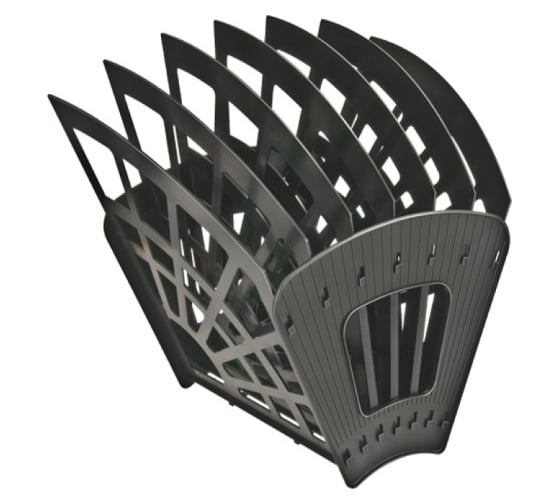 Изображение товара Веерный лоток для бумаг Стамм Эконом 7-ми секционный, черный ЛТ418