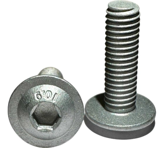 Изображение товара Винт с фланцем boltnn.ru ISO 7380-2 М10x30 8.8 цинк-ламель серый 480 часов, 100 шт. 4687206380851