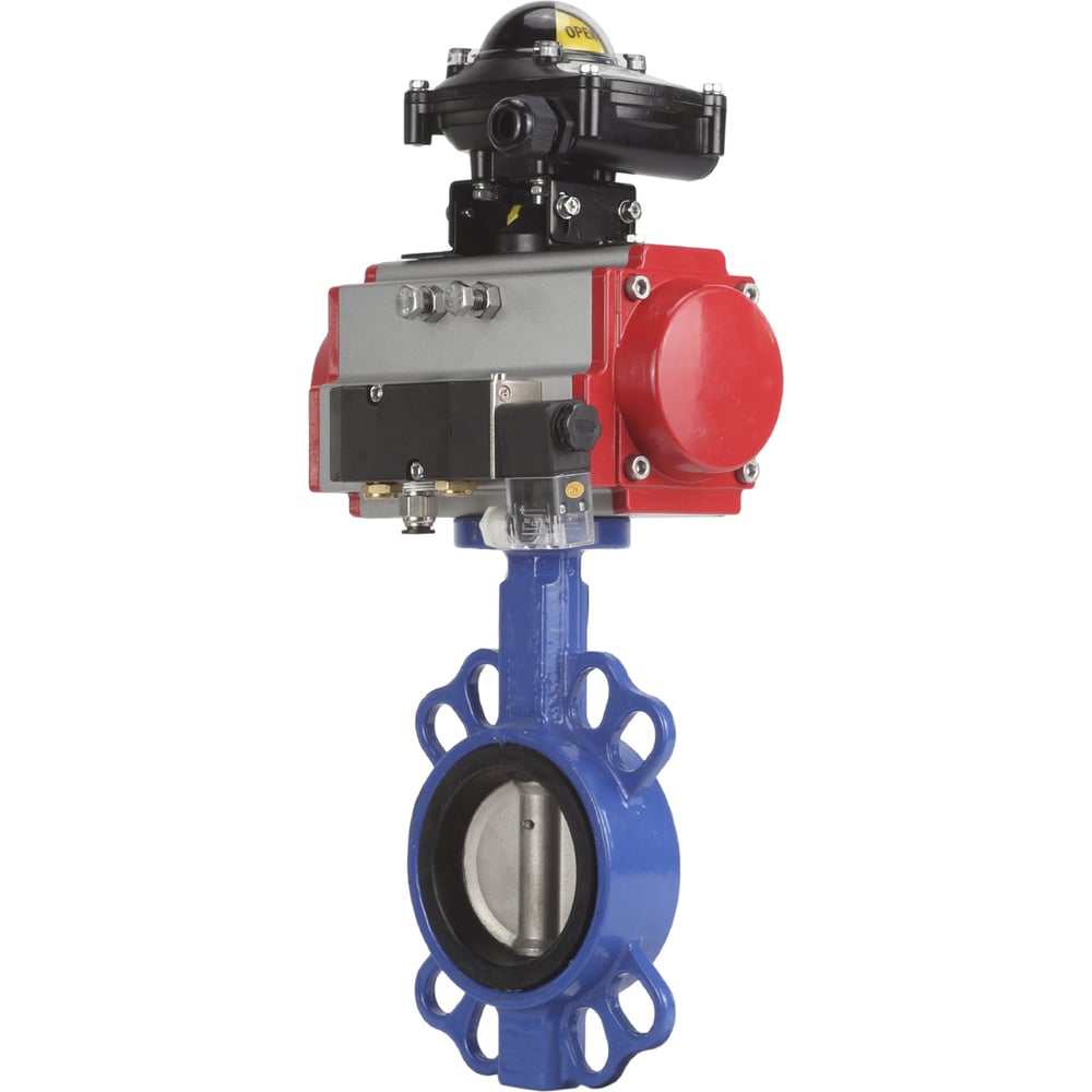 Изображение товара Затвор DN.ru WCB-316L-EPDM Ду125 Ру16 с пневмоприводом