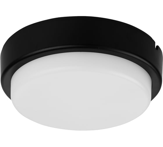 Изображение товара Светодиодный светильник TDM ELECTRIC LED ДПП 2902 12Вт 990лм 6500К IP65 чёрный круг 160x48 мм с датчиком Народный SQ0366-0146