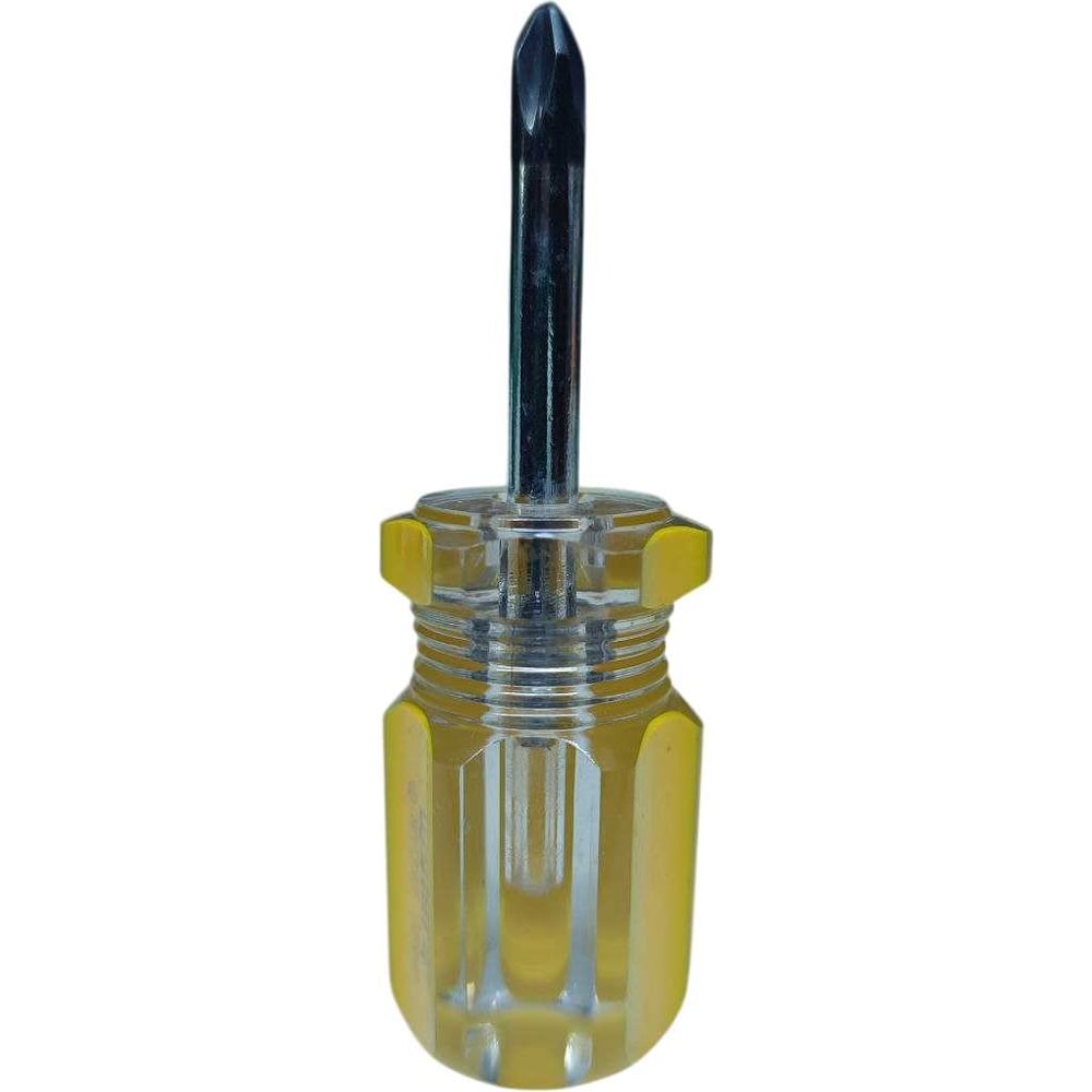 38_6,0 №2 Отвертка крестовая W-0397/ Tools обладает коротким стержнем, что значительно упрощает процесс вращения. Жесткость жала обеспечивает полную передачу усилия к крепежу, а удобная рукоятка с дополнительными продольными насечками уменьшает скольжение.