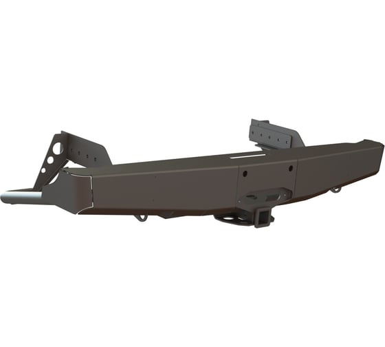 Изображение товара Бампер силовой задний STC L200 2015-2018/Fiat Fullback с квадратом под фаркоп и площадкой под лебедку STC-ML200/15-BR-W