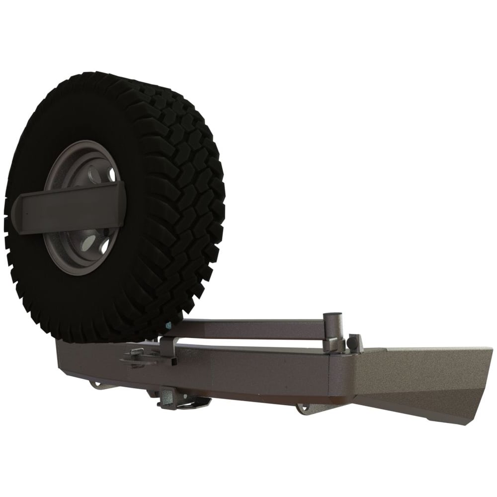 Изображение товара Бампер силовой задний STC для Mitsubishi Pajero Sport 2008-2015 с квадратиком под фаркоп