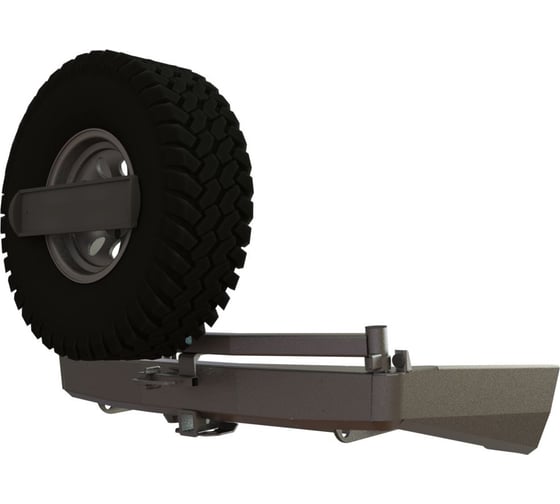 Изображение товара Бампер силовой задний STC Mitsubishi Pajero Sport 2008-2015 c квадратом под фаркоп, кронштейном крепления запасного колеса по центру и кронштейном крепления гос номера STC-MPS2-BR-C1