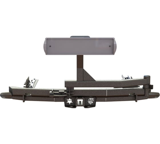 Изображение товара Бампер силовой задний STC Mitsubishi Pajero Sport 2016-2021 ОБЛЕГЧЕННЫЙ c квадратом под фаркоп, кронштейном крепления запасного колеса по центру и кронштейном крепления гос номера STC-MPS3-BRR-C1