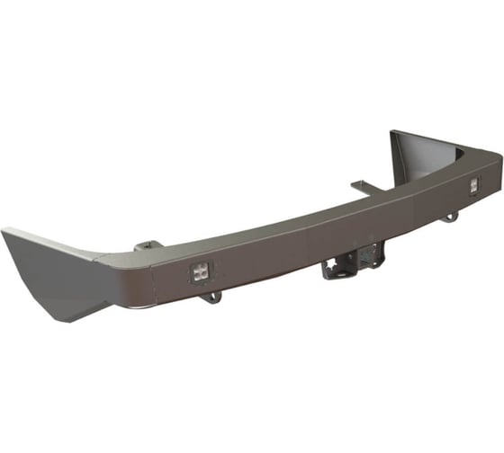 Изображение товара Бампер силовой задний STC Nissan Patrol Y62 2010-2014 с квадратом под фаркоп и фарами заднего хода/ПТФ STC-NPY62-BR-L2