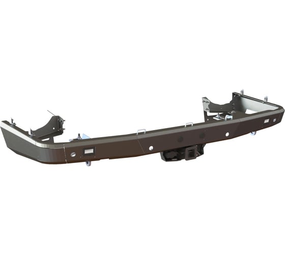 Изображение товара Бампер силовой задний STC Toyota Land Cruiser 200 2008-2015 с квадратом под фаркоп и фарами заднего хода STC-TLC200/08-BR-L3