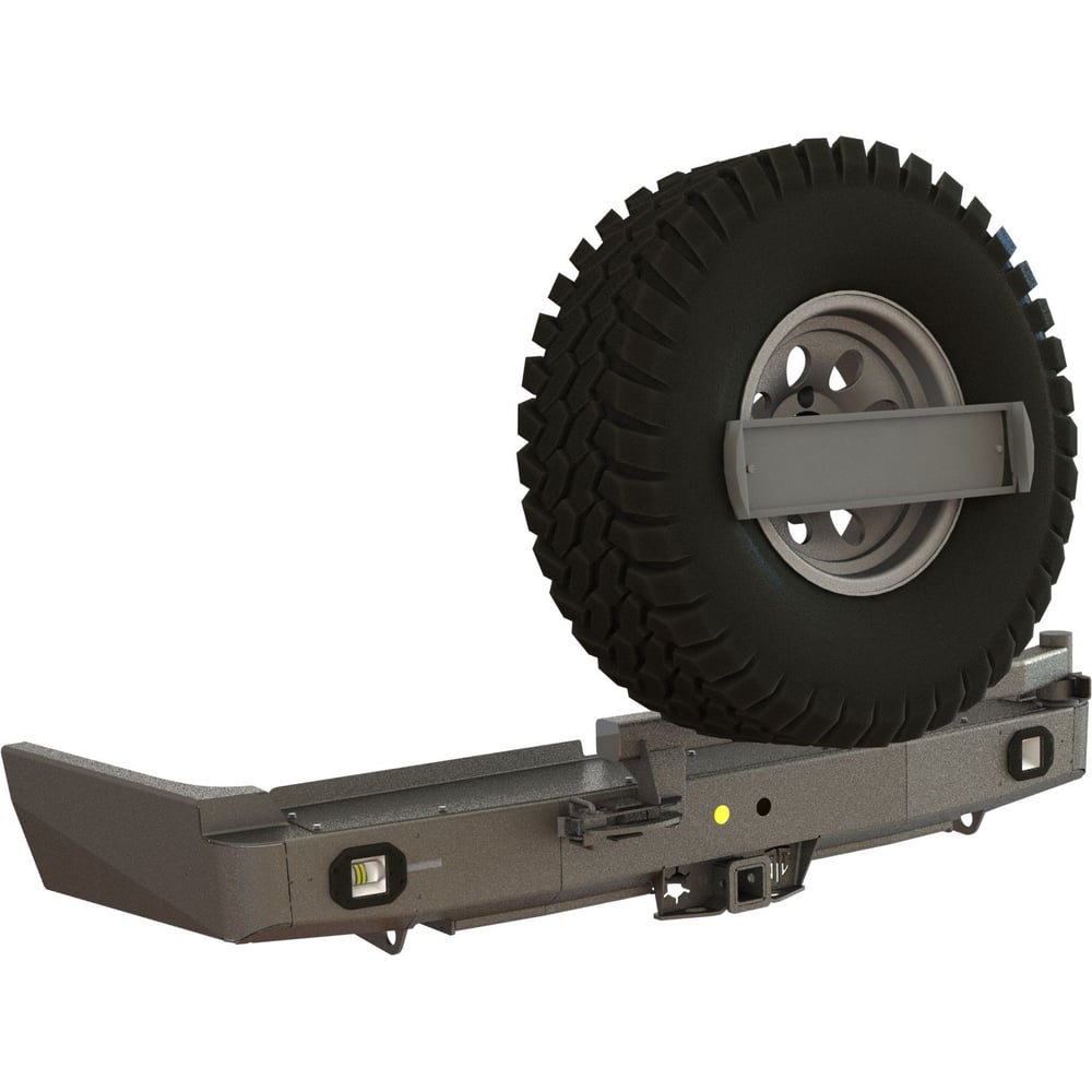 Изображение товара Бампер силовой задний STC для Toyota Land Cruiser 80 с фаркопом и фарами