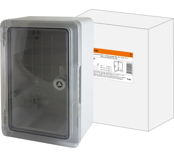 Изображение товара Навесной бокс TDM ELECTRIC пластиковый ЩМП-0-1, крышка, ABS, IP65, -45 до +75 С, 300x200x130 SQ0933-0201