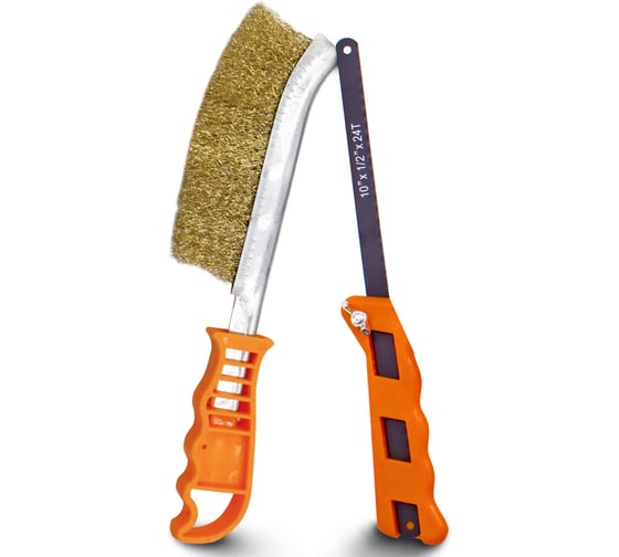 Изображение товара Щетка по металлу ISMA 240 мм +пилка по металлу (250х12 мм) ISMA-34012124(45704)