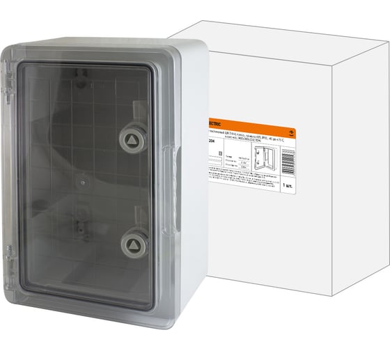 Изображение товара Навесной бокс TDM ELECTRIC пластиковый ЩМП-0-4, крышка ABS, IP65, -45 до +75 С, 400x300x220 SQ0933-0204