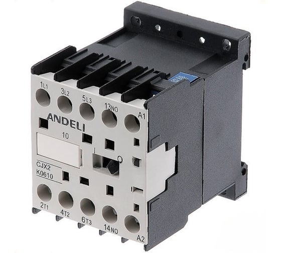 Изображение товара Миниконтактор ANDELI CJX2-K0610 6A 220V/AC3 1НО 50Гц ADL08-081