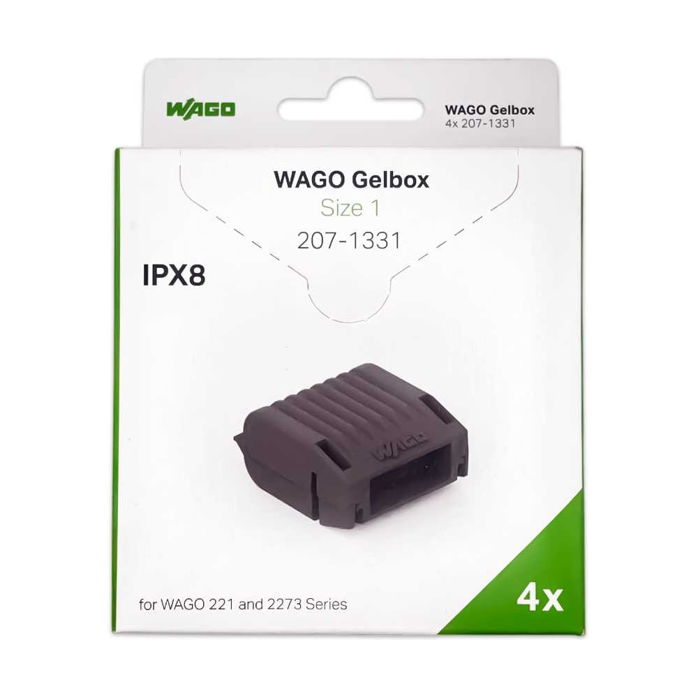 Изображение товара Корпус WAGO IPх8 для клемм 207-1332, 4 шт., наружный монтаж, пластик