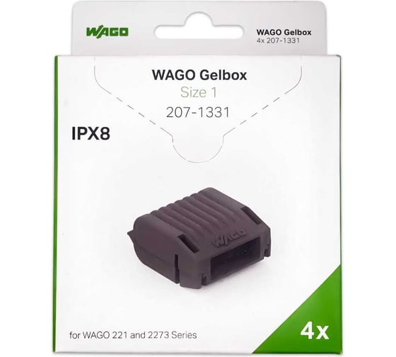 Изображение товара Корпус WAGO IPх8 для клемм (207-1332) 4шт. (короб.) 1046158