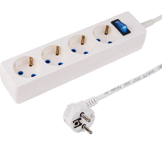 Изображение товара Сетевой фильтр PROconnect STANDARD 4 розетки 5 м, с/з, белый 11-7232