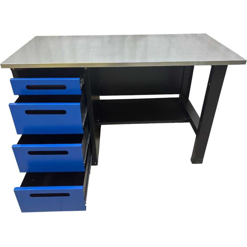 Изображение товара Верстак Great Wolf однотумбовый синий GWT-V1400BL 1400x700