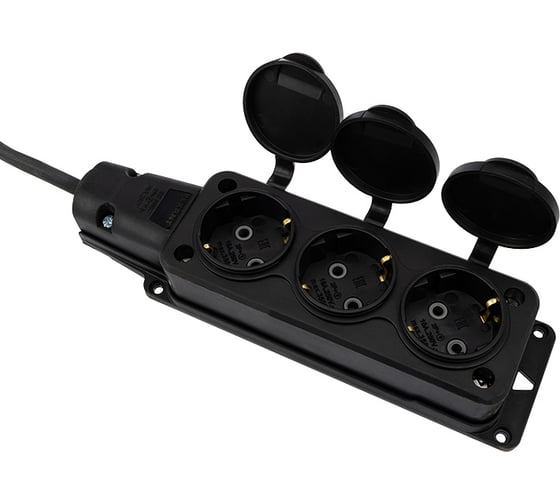 Изображение товара Удлинитель REXANT КГ 3х1.5, 30 м, 3 розетки, морозостойкий, с/з, 16 А, 3500 Вт, IP44 11-7076