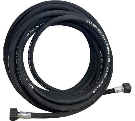 Изображение товара Шланг высокого давления ООО ТД Гидромаркет D=10SN 350 bar, соединение - гайка М22-М22, 15 м 2SN-10-350-15-Com
