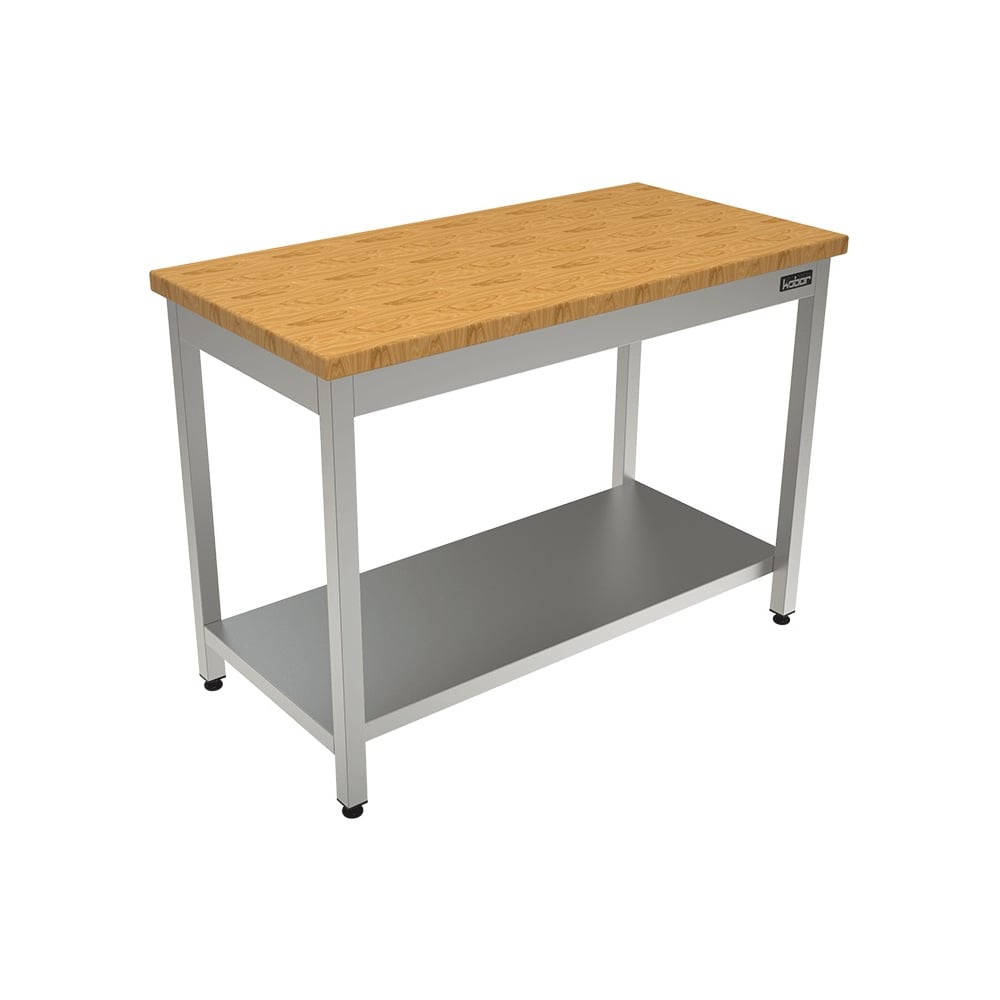 Изображение товара Конфетный стол Kobor СПКП-120/70 из нержавеющей стали и ДСП 870x1200 мм