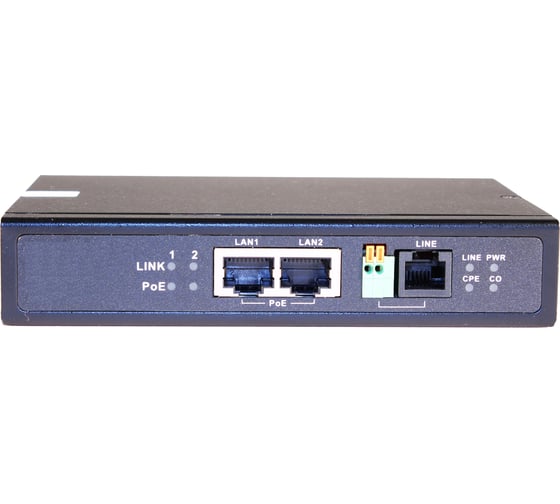 Изображение товара Удлинитель Ethernet (VDSL) на 2 порта до 3000м с функцией PoE TR-IP2PoE OSNOVO 10587