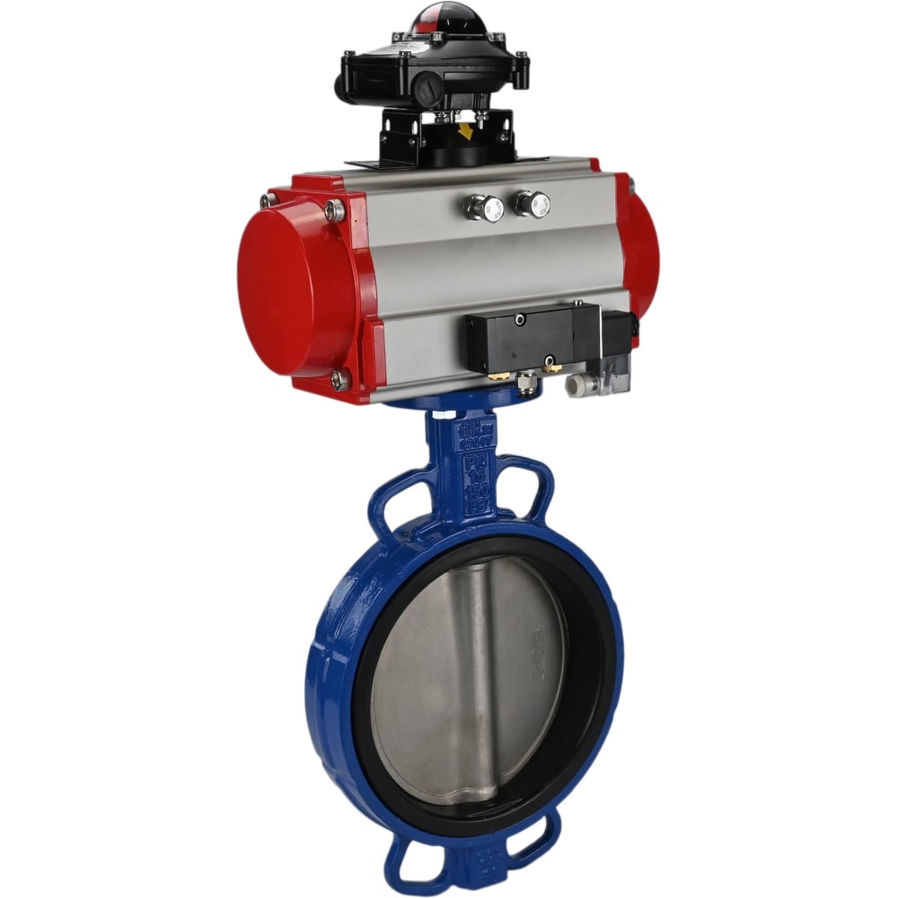 Изображение товара Затвор DN.ru GGG50-GGG40 EPDM Ду125 Ру16 с пневмоприводом