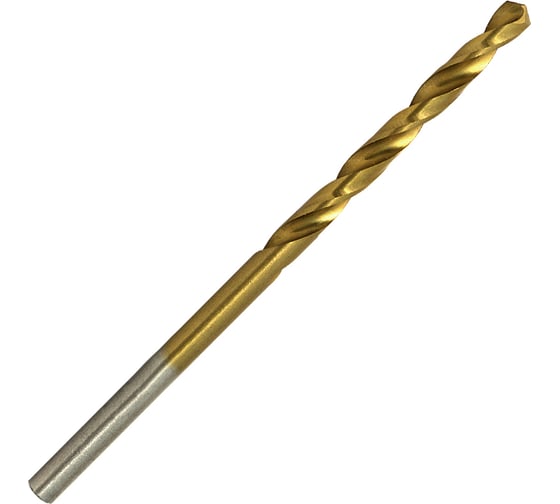 Изображение товара Сверло по металлу ц/х средняя серия с покрытием нитридом титана (4 мм; Р6М5-TiN; А) Волжский Инструмент 161751