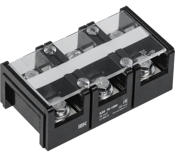 Изображение товара Блок зажимов IEK БЗН ТС-1003 35 мм2 100A 3 пары YZN42-03-035-K02