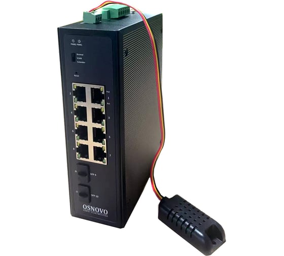 Изображение товара Промышленный Web-управляемый PoE коммутатор Gigabit Ethernet на 10 портов SW-80802-IM(port 90W,360W) OSNOVO 14912