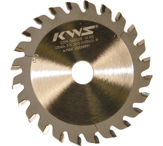 Изображение товара Диск пильный подрезной KWS 125*20*4.3-5.3/3.2*24T W K5 19.1.01.01.HXJDH.05.000055