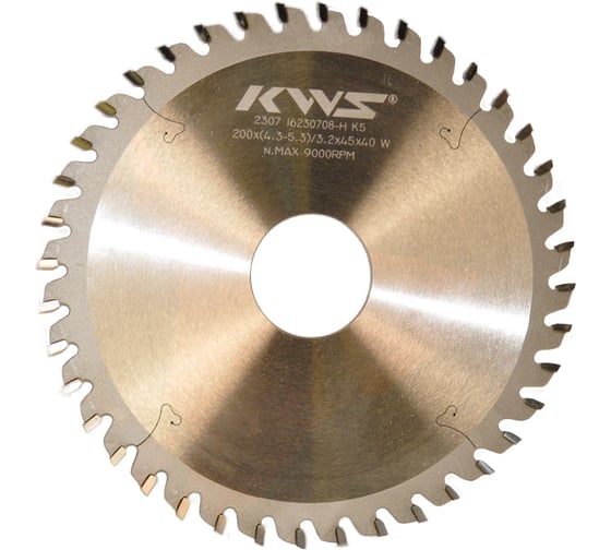Изображение товара Диск пильный подрезной KWS 200*45*4.3-5.3/3,2*40Т W K5 02050-200454353040W