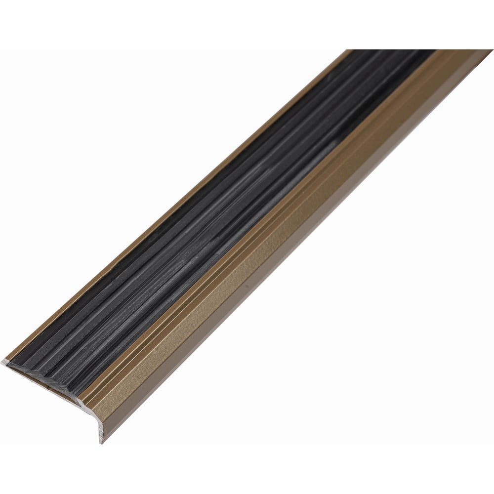 Изображение товара Угол РУССКИЙ ПРОФИЛЬ 40_20 0,9 золото с резиновой вставкой, черная упаковка