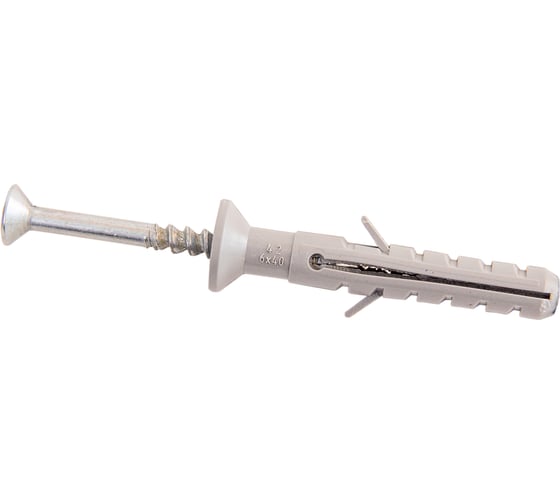 Изображение товара Дюбель-гвоздь потайной ООО "Тэмпо-Метиз" УС 6х40 Серый, цинк, 1500 шт 520893