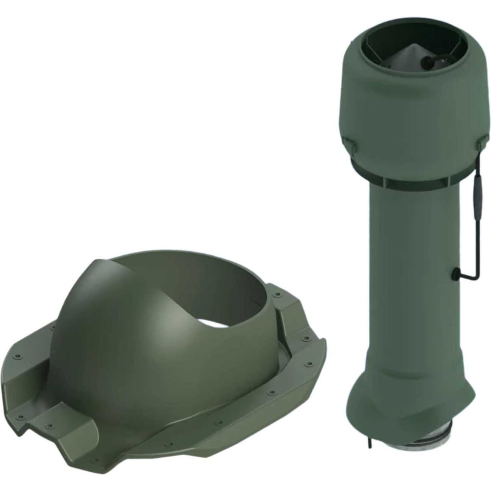 Изображение товара Вентиляционный комплект Татполимер TP-85.E.125/160/700 с вентилятором, для профлиста C-21, TP-87/C зеленый 57821