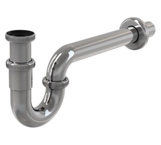 Изображение товара Сифон для умывальника Alcadrain A432 Ø32, U-форма, цельнометаллический 00026837 545998