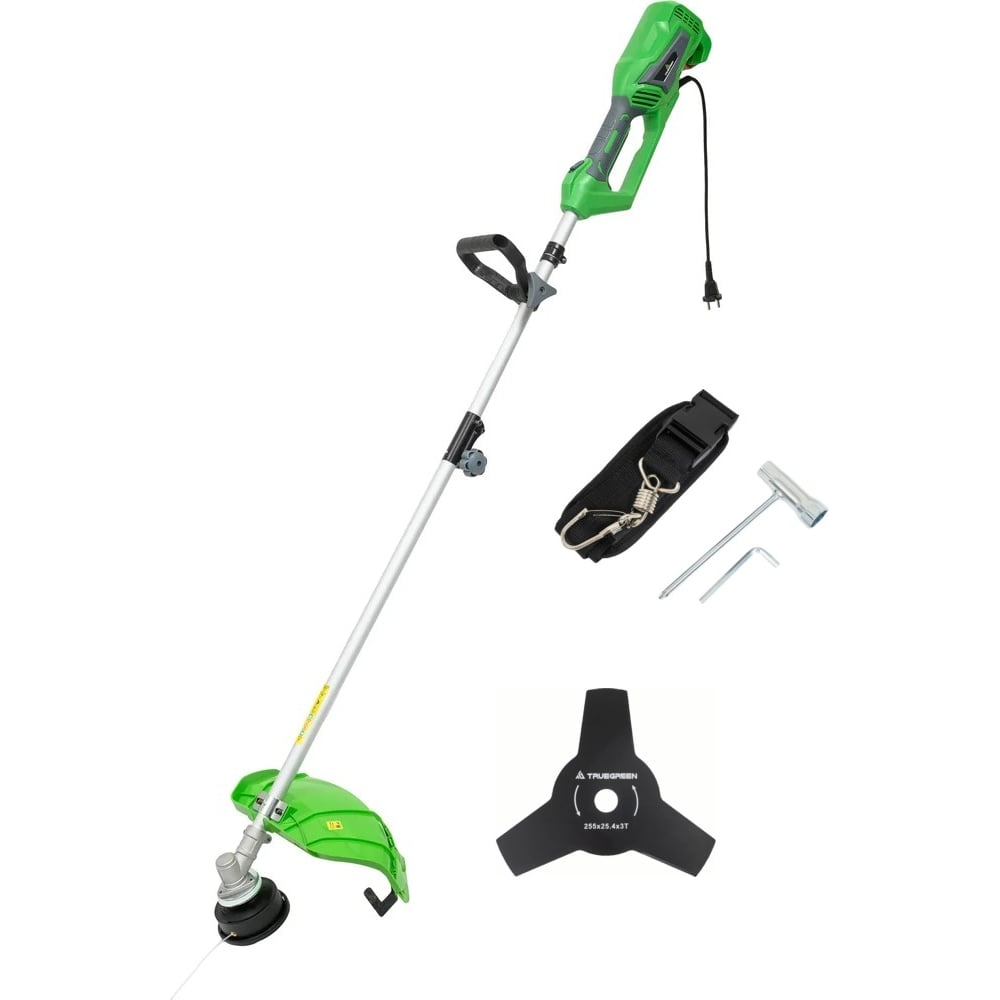 Изображение товара Электрический триммер TRUEGREEN TG7A230 мощность 1.4 кВт с леской и ножом