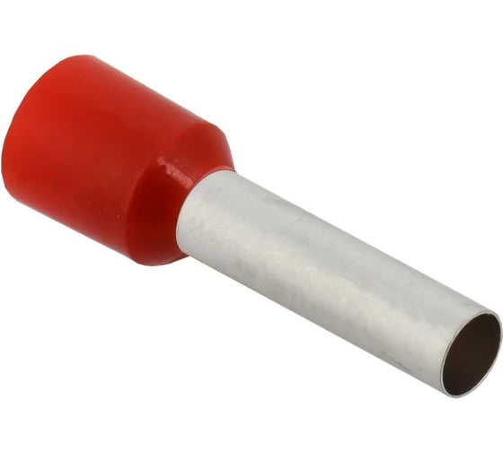 Изображение товара Наконечник IEK НШВИ 10-18 темно-красный, 100шт UGN11-010-018-100