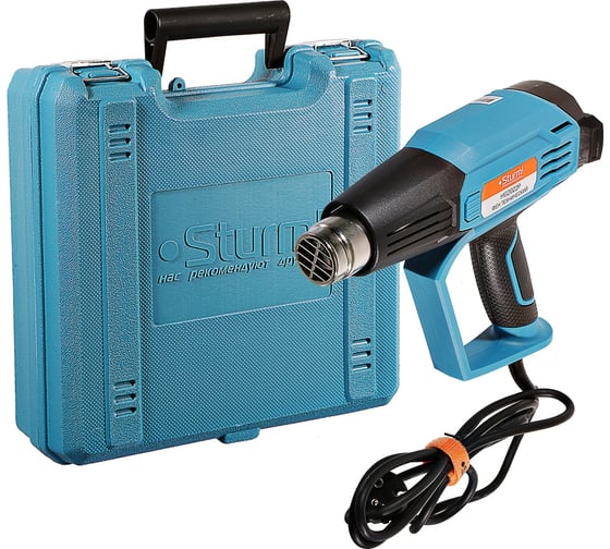 Изображение товара Технический фен Sturm 2200 Вт, 50/50-450/90-600C, 250/500/500л/мин, 4 насадки, кейс HG2022P