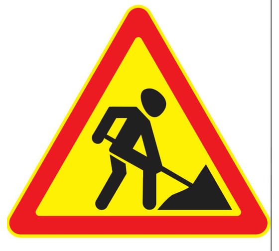 Изображение товара Знак дорожный ООО ПК МАГИСТРАЛЬ 1.25 Дорожные работы А900 мм пленка тип А желтый фон 4687206375383