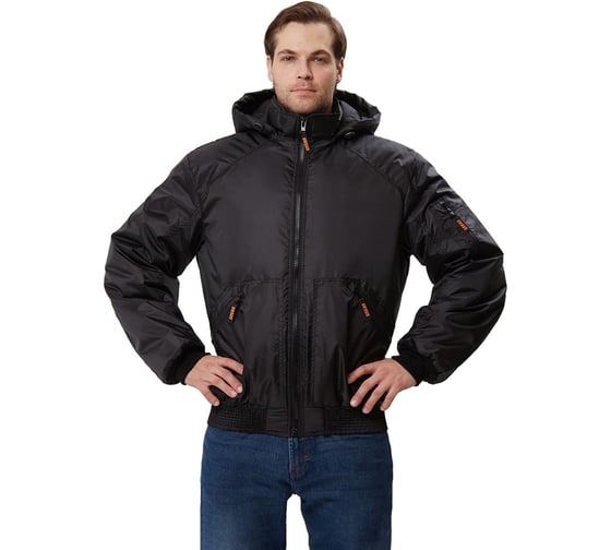 Изображение товара Куртка демисезонная URSUS "БОМБЕР" Черный, ткань: Кошачий глаз 56-58, 170-176 КУР512-ЧЕРНЫЙ/56-58, 170-176