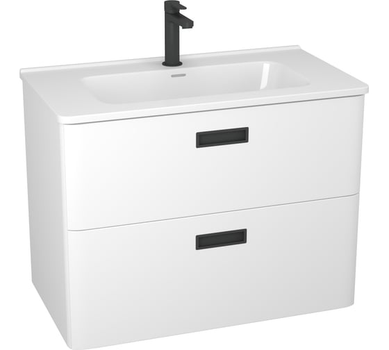 Изображение товара Тумба Veneciana Tuscany 80 белый матовый, с умывальником Rimini 80 58064/8010