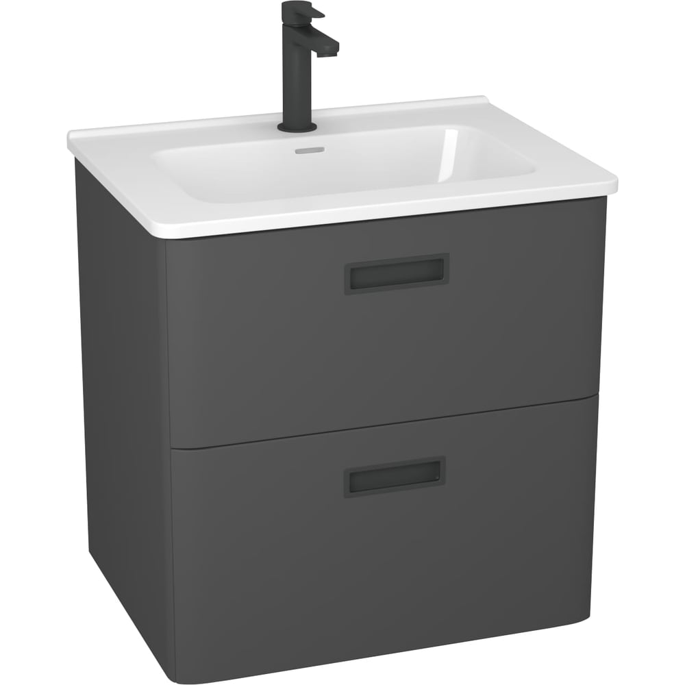 Изображение товара Тумба Veneciana Tuscany 60 с умывальником Rimini 60 графит матовый
