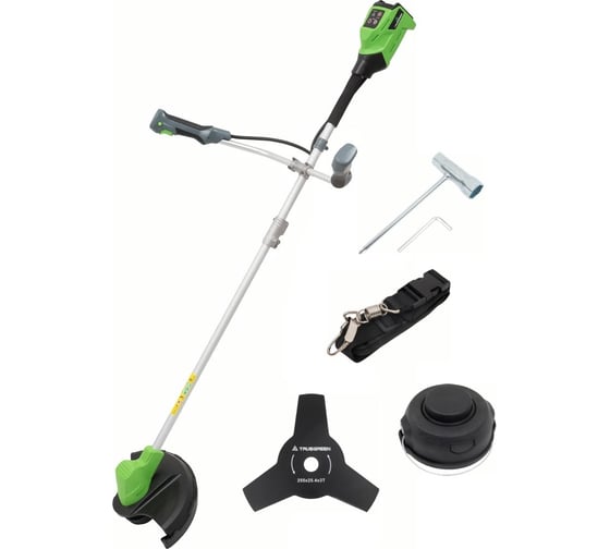 Изображение товара Аккумуляторный бесщеточный триммер TRUEGREEN леска/нож, 20 В без аккумулятора и ЗУ TG8A208