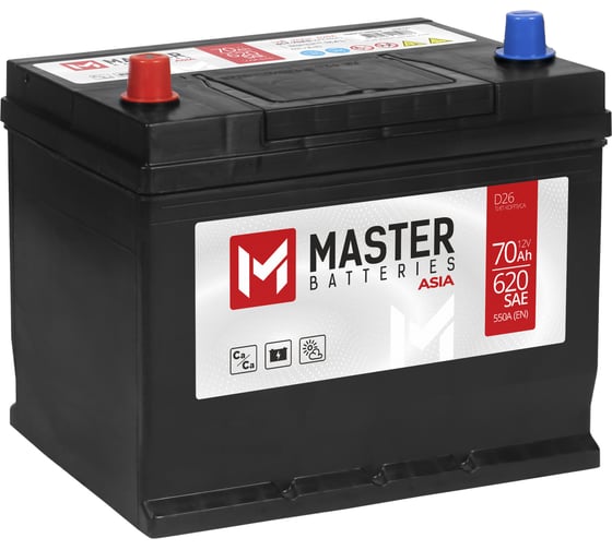 Изображение товара Аккумуляторная батарея MASTER BATTERIES Asia 70Ah L+ MBA701