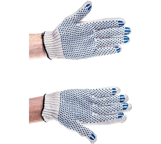 Изображение товара Перчатки Gigant, х/б, ПВХ-покрытие точка, 7.5 класс, 5 нитей GGT-03