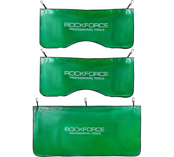 Изображение товара Накидки ПВХ защитные для автомобиля Rockforce с магнитным креплением, комплект 3 шт, (1100х450 мм - 2 шт, 1350х600 мм -1 шт) RF-88801(61682)